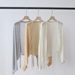 Spring Summer Lyocell Tencel Knit Cardigan For Women Elegant Twist Design Buttonless Sunscreen Outerwear - 画像 (2)