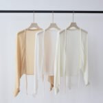 Spring Summer Lyocell Tencel Knit Cardigan For Women Elegant Twist Design Buttonless Sunscreen Outerwear - 画像 (4)