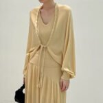 Spring Summer Lyocell Tencel Knit Cardigan For Women Elegant Twist Design Buttonless Sunscreen Outerwear - 画像 (5)