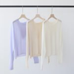 Women U-Neck Hooded Knit Pullover, Tencel Linen Lightweight Summer Sun Protection Top, Minimal Casual Blouse for Spring Summer