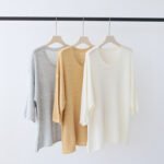 Women French Style Striped Crew Neck Linen Knit Pullover, Loose Lazy Fit Elegant Top for Spring Summer - Image 2
