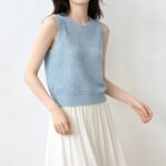 Women's Summer Tencel Linen Knit Vest, Slimming Old Money Style Versatile Crew Neck Sleeveless Camisole, Soft Casual Top - Image 3