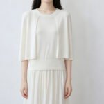 Women New Summer Slimming Knit T-Shirt, Crew Neck Lyocell Tencel Fake Two Piece Short Sleeve Blouse - Image 4