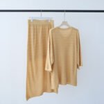 Women French Style Striped Crew Neck Linen Knit Pullover, Loose Lazy Fit Elegant Top for Spring Summer - Image 3