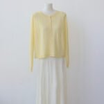 New Summer Minimalist Crew Neck Knit Top, Lightweight Long Sleeve Sun Protection Cardigan, Outerwear for Camisole - Image 6