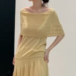 Summer Off-the-Shoulder Cutout Knit Pullover, Tencel Lyocell Short Sleeve Relaxed Top for Women - Image 5