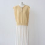 Women Summer New Tencel Linen Knit Top, Ruffle Sleeveless Half Placket Collar Casual Design Pullover Blouse - Image 7