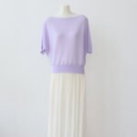 Women Minimal Elegant Off Shoulder Knit Pullover, Short Sleeve Loose Lightweight Tencel Summer New Blouse Top - Image 8